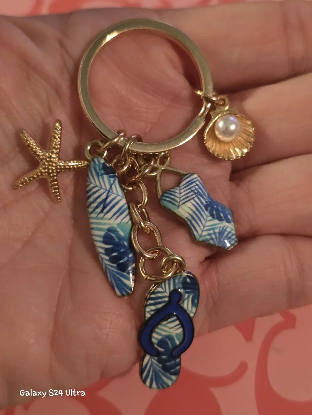 Beach Theme Bag Charm/ Keychain NEW